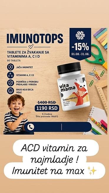 Lične stvari: **Dodaci ishrani – vitamini i minerali za decu i odrasle** U ponudi — 2