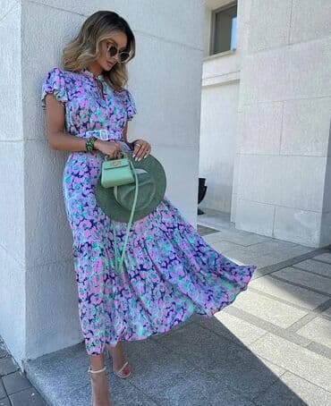 turske haljine prodaja: Novi model haljine u ponudi! Uvoz Turska Vel: S, M, L, XL Cena: 4200 — 3