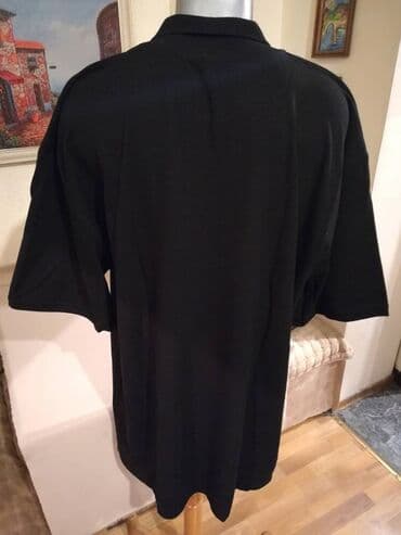 trikotazne pantalone: Nova muska pamucna majica sa kragnom Elephant Crna 6XL. Vrlo dobra — 5