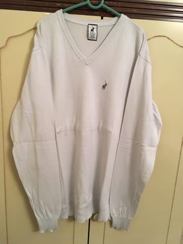 dresovi po zelji: Odličan polo džemper, svetlo sive boje, L veličina, 100% cotton — 3