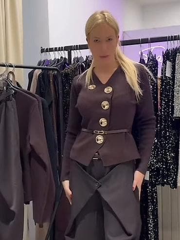 M, Poliester, Na kopčanje, Jednobojni