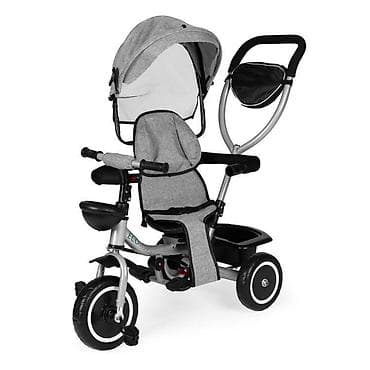 bilijar vranje: ECOTOYS 2u1 tricikl sa rotirajućim sedištem i sklopivom tendom – Gray — 5