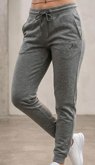 helanke sa likrom: Ženske sportske trenerke – siva boja - Klasičan kroj sa suženim — 1