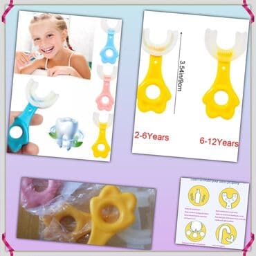 Dečija odeća: Silikonske četkice za zube u obliku U Desni neće krvariti jer su — 1