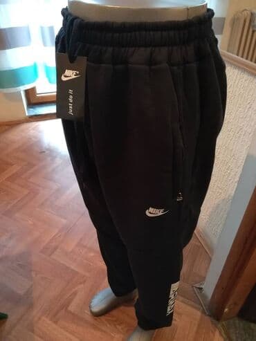 Trenerke: Nova muska pamucna trenerka donji deo Nike Crna Veliki broj 4XL — 2