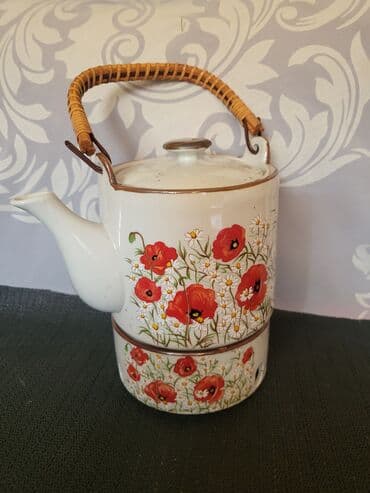 gde kupiti cajnik za turski caj: Cajnik nov sa gorionikom kameni porcelan iz 70,80ih god. Cajnik sa — 1