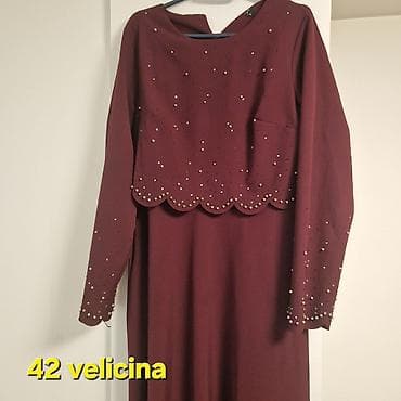Elegantne duge haljine – više modela i veličina 1) Bordo haljina sa