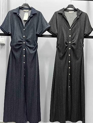 pull and bear haljine: Haljina košulja sa prugama – midi dužina

Haljina: 2.800dinara 🔥 — 2