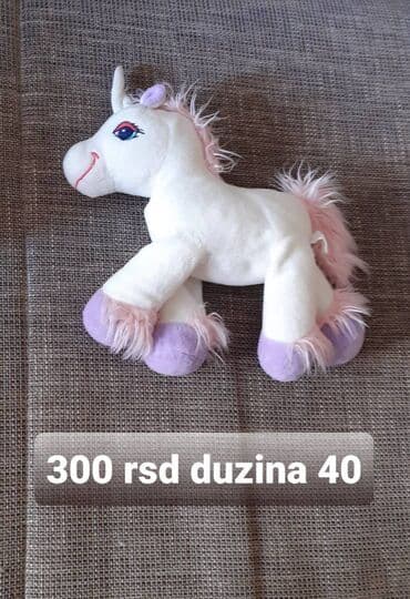 igracka jednorog: Plišana igračka – jednorog - Materijal: mekan pliš, nežna ružičasta — 1