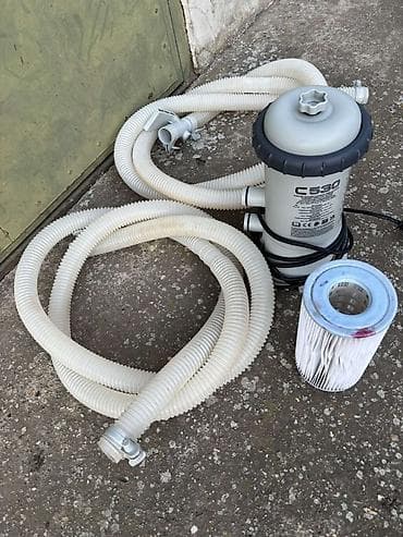 prskalica za voće: Kartušni filter-pumpa za bazen C530 sa crevima i filterom (filter — 10