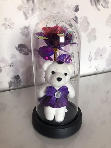 Ruža i plišani meda u dekorativnoj kupoli sa LED osvetljenjem - za 8 na lalafo.rs Ruža i plišani meda u dekorativnoj kupoli sa LED osvetljenjem - za 8