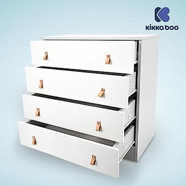 Komode i ormarići: KikkaBoo Drvena komoda Elon grey – elegantna i funkcionalna komoda — 3