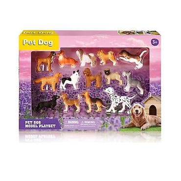 Set pasa 14pcs – Pet Dog Model Playset Opis: Kolekcija od 14 pažljivo