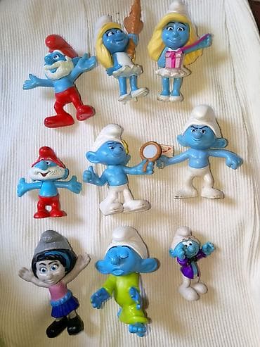 brada za deda mraza prodaja: Kolekcija figurica – Štrumpfovi + dve vintage gumene figurice - — 1