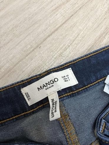 isabel marant čizme: Mango Denim ženske farmerke – model UPTOWN - Tamno plavi teksas sa — 2