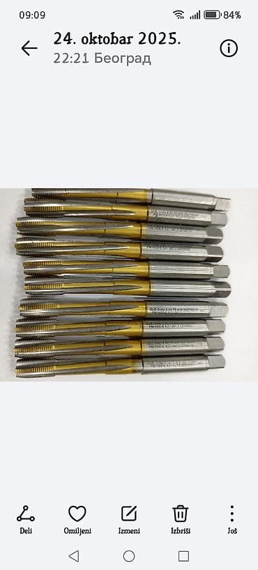 Navojni ureznici – GUE D-MJ 8 x 4HX, PM HSS-E 5.0/287.3 (TiN premaz)