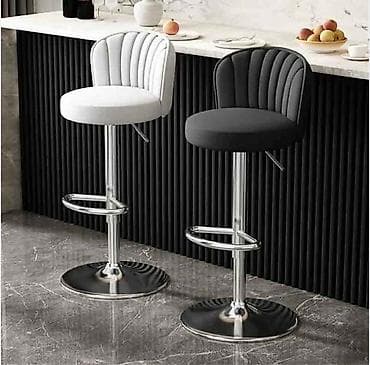 slatki sto cena: 🪑 Barska Stolica od Brušene Kože – Rotirajuća i Podesiva (360°) 🏠 — 1