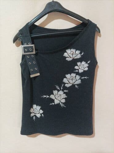 replay tank custom for her: M (EU 38), Cvetni, bоја - Crna — 4