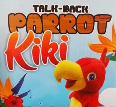 igračka koja ponavlja reči: 🦜NEŠTO NOVO 🥰🦜 BRBLJIVI PAPAGAJ 🥰PLIŠANI PAPAGAJ KIKI ponavlja za — 3
