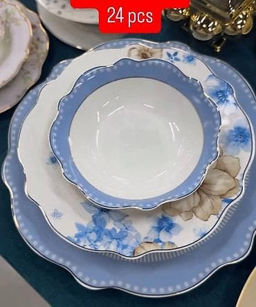 glava za trimer demon: Set posuđa – 24 dela - Materijal: porcelan/keramika finog sjaja - — 2