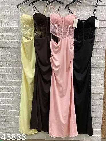 Haljine: Elegantna korzet haljina sa čipkom i draperijom - Model: duga, uska — 2