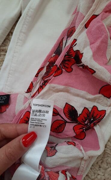 push up helanke new yorker: Topshop, S (EU 36), Viscose, Floral, color - Pink — 4