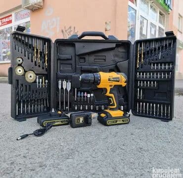 Cordless Power Tools: Akumulatorska busilica STRAUS Cena top Karakteristike:  Set alata — 1