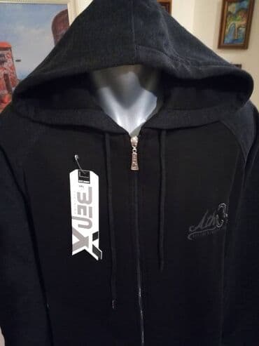 exit obuca muska: Tracksuit top, 4XL (EU 60), color - Black, Cotton — 2