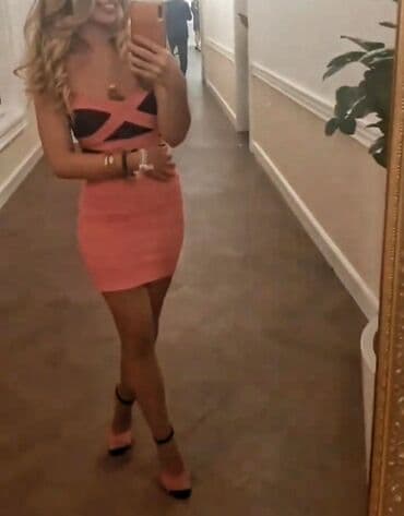 XS, color - Pink, Cocktail, Without sleeves