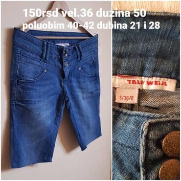 Šortsevi, Bermude: S (EU 36), Teksas, bоја - Svetloplava, Jednobojni