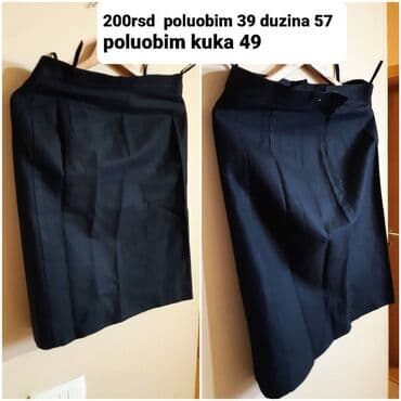plisirani kompleti: Ženske suknje – više modela i mera 1) Bela suknja, kao teksas - Cena — 2