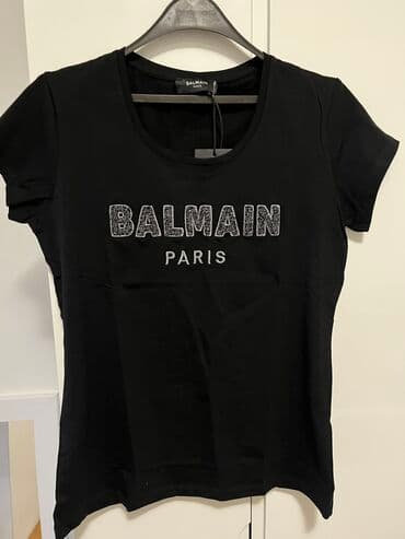 kvalitetna zenska obuca: Balmain, XL (EU 42), Pamuk, bоја - Crna — 1