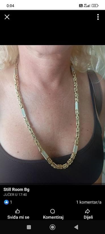 torbice za opasac: Masivni zlatni lanac 14k unikatni dizajn - Materijal: metal u zlatnoj — 5