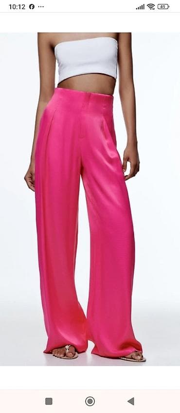 cargo pantalone: Nove Zara saten pantalone od viskoze Vel M — 1