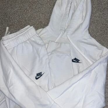 Sweatsuit Sets: Nike komplet trenerke – bela - Dvodijelni set: dukserica s kapuljačom — 5