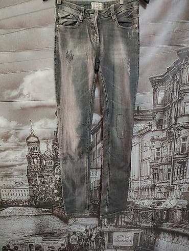kako suziti farmerke: Sive skinny farmerke sa efektom ispranog džinsa i laganim “distressed” — 1