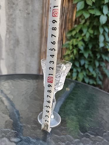 plastične čašice za rakiju: Kristalna čašica za liker/rakiju na stalku - Materijal: brušeni — 2