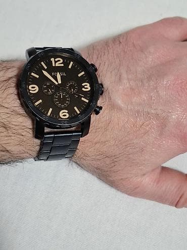 satovi esprit: Fossil muški ručni sat – crni hronograf - Kućište u crnoj završnoj — 1