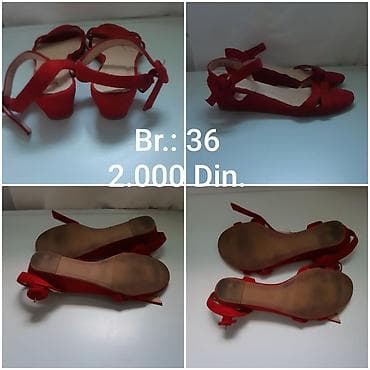 mona obuca vranje: Crvene ženske sandale, br. 36 Materijal: eko velur Model sa — 3