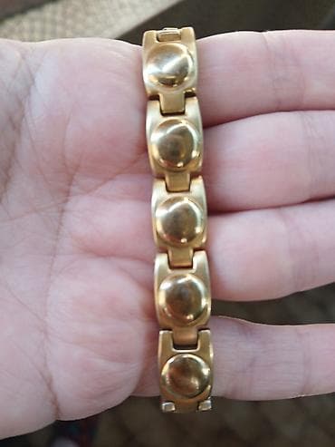 muske rolke h m: Zlatno-tonirana narukvica sa segmentima - Dizajn: masivni članci — 3