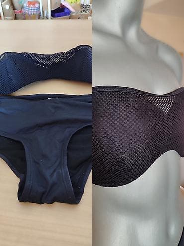 versace gace: Crni dvodelni kupaći kostim - Gornji deo: bandeau bez bretela, sa — 3