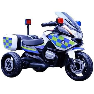 kola na baterije za decu: 023719 Motor Police mini Plavi Električni motor na akumulator za decu — 1