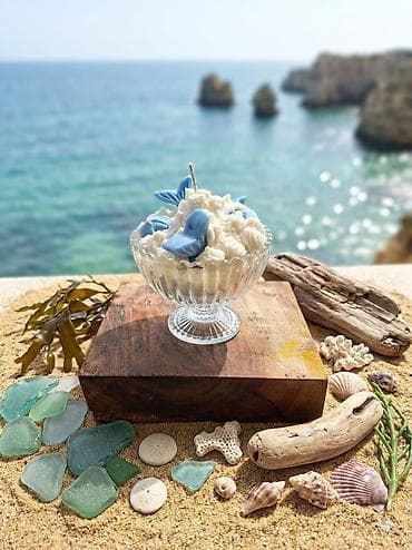 sinsay polica na tockice: Dekorativne mirisne sveće u staklenim čašama – ručno pravljene - — 2