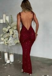 haljine sa otvorenim leđima: Haljina ✨ Vel: UNIVERZALNA 🔥 Cena: 2800 din Elegantna duga — 1