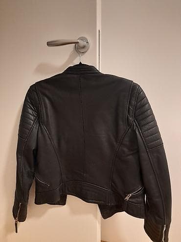 plavi kaput: ZARA kožna jakna – Trafaluc outerwear (TRF) - Model: biker/rock stil — 2