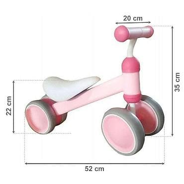 bicikle sa pomocnim tockovima: ECOTOYS guralica PINK – balans bicikl bez pedala za najmlađe Lagani i — 1