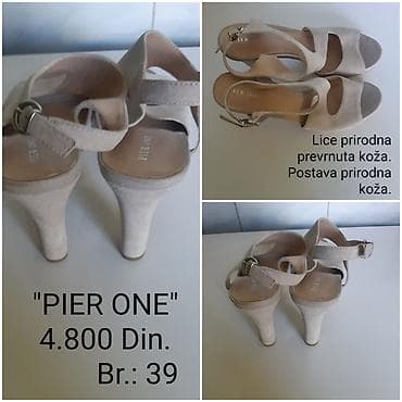 zlatne mindjuse cena: PIER ONE ženske sandale - Materijal: kvalitetna prirodna prevrnuta — 3
