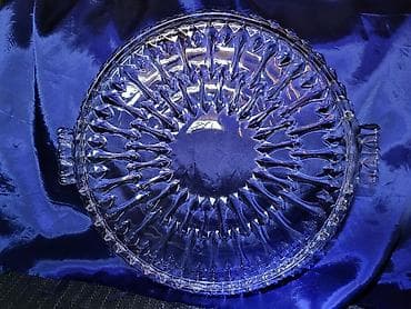 Plato nov iz 80ih.godina,kristal,led kristal za torte,kolace. Nov — 1