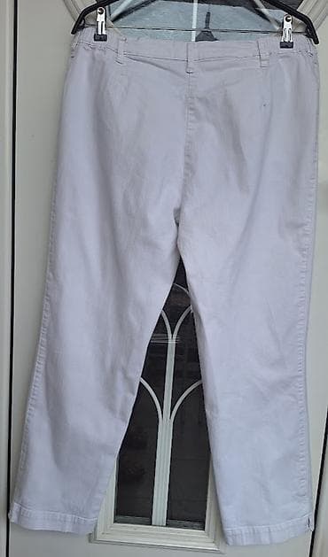 maslinaste pantalone: Bele pantalone – Malva, veličina XL - Model: klasičan kroj sa pet — 2