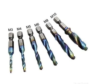 parkside oštrač burgija: Kombinovane plave burgije za rezanje navoja HSS 6kom 1500din — 3